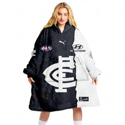 AFL Carlton Blues Custom Name Number 2023 Mix Guernsey Fleece Oodie