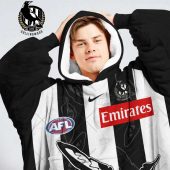 Afl Collingwood Magpies Custom Name Number 2022 Indigenous Guernsey Fleece Oodie Front Men.jpg - demo10
