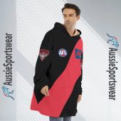 Afl Essendon Bombers Custom Name Number 2023 Home Guernsey Fleece Oodie 3.jpg - demo10