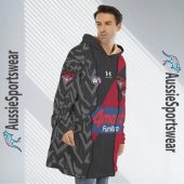 Afl Essendon Bombers Custom Name Number 2023 Mix Guernsey Fleece Oodie 4.jpg - demo10