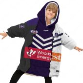 Afl Fremantle Dockers Custom Name Number 2023 Mix Guernsey Fleece Oodie Kid.jpg - demo10