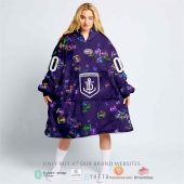 Afl Fremantle Dockers Custom Name Number Purple Logo Est 1994 Fleece Oodie 4.jpg - demo10