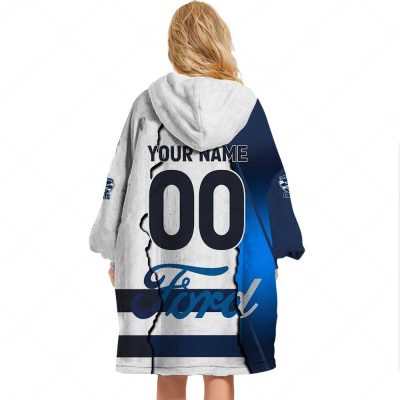 AFL Geelong Cats Custom Name Number 2023 Mix Guernsey Fleece Oodie