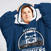 Afl Geelong Cats Premiers 2022 Blue Fleece Oodie Man Front.jpg - demo10