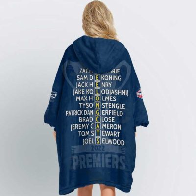 AFL Geelong Cats Premiers 2022 Blue Fleece Oodie