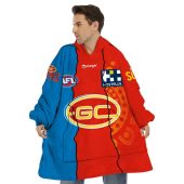 Afl Gold Coast Suns Custom Name Number 2023 Mix Guernsey Fleece Oodie 4.jpg - demo10