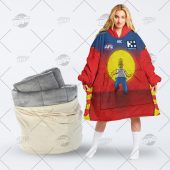 Afl Gold Coast Suns Custom Name Number Red Blue The Simpsons Jersey Fleece Oodie.jpg - demo10