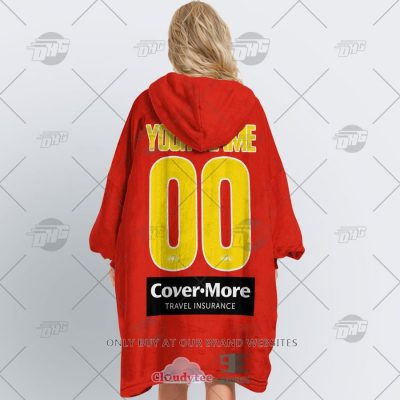 AFL Gold Coast Suns Custom Name Number 2022 Home Guernsey Fleece Oodie