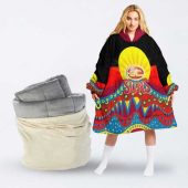 Afl Gold Coast Suns Dinky Di Lover Aboriginal Flag X Indigenous Fleece Oodie Women Front.jpg - demo10