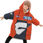 Afl Greater Western Sydney Giants Custom Name Number 2023 Mix Guernsey Fleece Oodie Kid.jpg - demo10