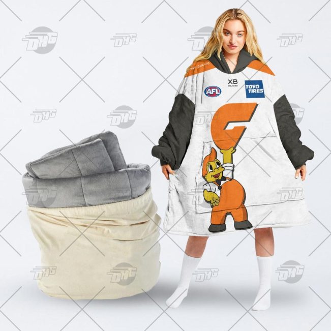AFL Greater Western Sydney Giants Custom Name Number The Simpsons Guernsey Fleece Oodie