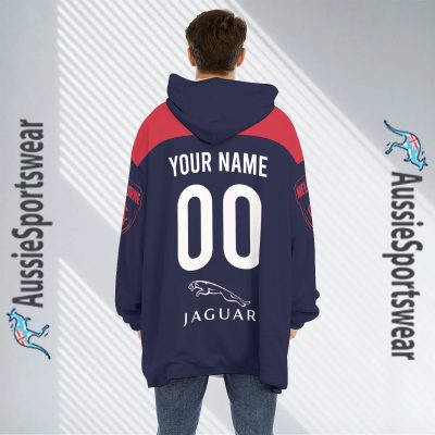 AFL Melbourne Demons Custom Name Number 2023 Home Guernsey Fleece Oodie