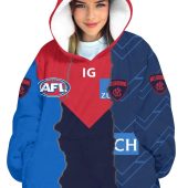 Afl Melbourne Demons Custom Name Number 2023 Mix Guernsey Fleece Oodie 3.jpg - demo10