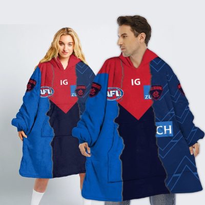 AFL Melbourne Demons Custom Name Number 2023 Special Mix Guernsey Fleece Oodie