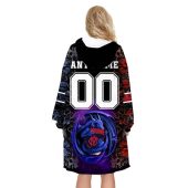 Afl Melbourne Demons Custom Name Number Black Rose Dragon Fleece Oodie 2.jpg - demo10