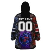 Afl Melbourne Demons Custom Name Number Black Rose Dragon Fleece Oodie 4.jpg - demo10