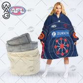 Afl Melbourne Demons Custom Name Number Blue Indigenous Run Out 2022 Fleece Oodie.jpg - demo10