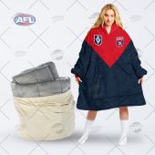 Afl Melbourne Demons Custom Name Number Blue Red 90s Vintage Retro Fleece Oodie.jpg - demo10