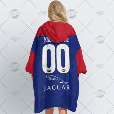 AFL Melbourne Demons Custom Name Number The Simpsons Guernsey Fleece Oodie