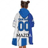 Afl North Melbourne Kangaroos Custom Name Number 2023 Mix Guernsey Fleece Oodie Kid Back.jpg - demo10
