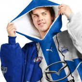Afl North Melbourne Kangaroos Custom Name Number 2023 Mix Guernsey Fleece Oodie Men Front.jpg - demo10