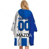 Afl North Melbourne Kangaroos Custom Name Number 2023 Mix Guernsey Fleece Oodie Women Back.jpg - demo10