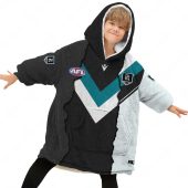 Afl Port Adelaide Custom Name Number 2023 Mix Guernsey Fleece Oodie Kid.jpg - demo10