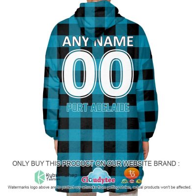 AFL Port Adelaide Custom Name Number Caro Fleece Oodie