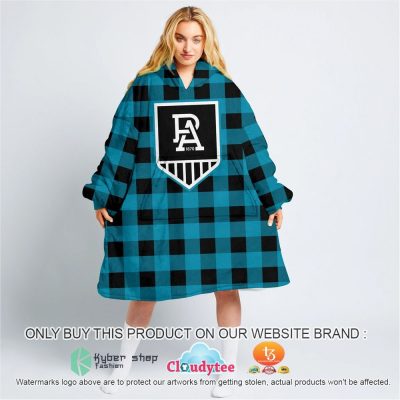 AFL Port Adelaide Custom Name Number Caro Fleece Oodie