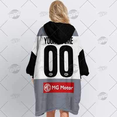 AFL Port Adelaide Custom Name Number 2022 Clash Guernsey Fleece Oodie