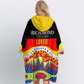 Afl Richmond Tigers Aboriginal Flag Indigenous Est 1885 Fleece Oodie Women Back.jpg - demo10