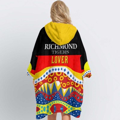 AFL Richmond Tigers Aboriginal Flag Indigenous EST 1885 Fleece Oodie