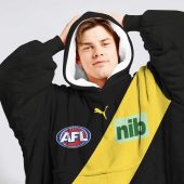 Afl Richmond Tigers Custom Name Number 2023 Home Guernsey Fleece Oodie Men Front 1.jpg - demo10