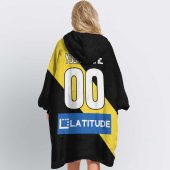 Afl Richmond Tigers Custom Name Number 2023 Home Guernsey Fleece Oodie Women Back.jpg - demo10