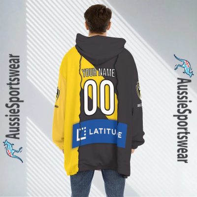 AFL Richmond Tigers Custom Name Number 2023 Mix Guernsey Fleece Oodie