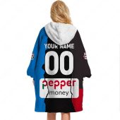 Afl St Kilda Saints Custom Name Number 2023 Mix Guernsey Fleece Oodie Women Back.jpg - demo10