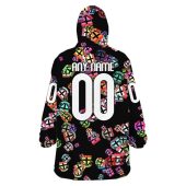 Afl St Kilda Saints Custom Name Number Black Multi Logo Fleece Oodie 4.jpg - demo10