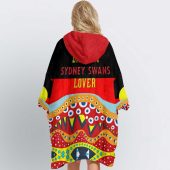 Afl Sydney Swans Dinky Di Lover Aboriginal Flag X Indigenous Fleece Oodie Women Back.jpg - demo10