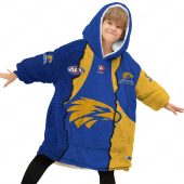 Afl West Coast Eagles Custom Name Number 2023 Mix Guernsey Fleece Oodie Kid.jpg - demo10