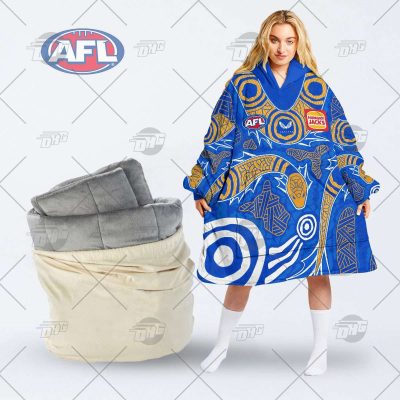 AFL West Coast Eagles Custom Name Number 2022 Indigenous Guernsey Fleece Oodie