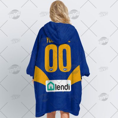 AFL West Coast Eagles Custom Name Number The Simpsons Guernsey Fleece Oodie