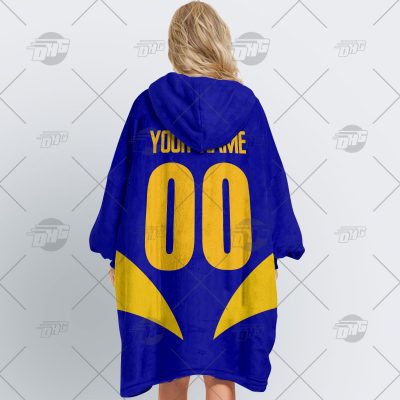 AFL West Coast Eagles Custom Name Number Vintage Retro Guernsey Fleece Oodie