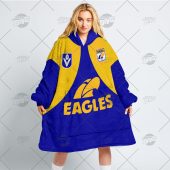 Afl West Coast Eagles Custom Name Number Blue Orange Vintage Retro Fleece Oodie 4.jpg - demo10