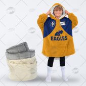 Afl West Coast Eagles Custom Name Number Orange Blue Vintage Guernsey 1987 Fleece Oodie 3.jpg - demo10
