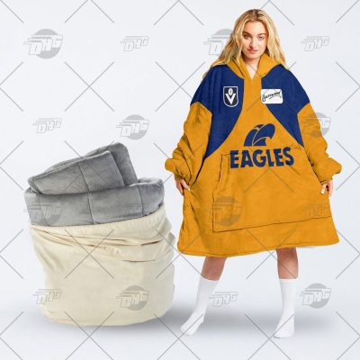 AFL West Coast Eagles Custom Name Number Vintage Guernsey 1987 Fleece Oodie