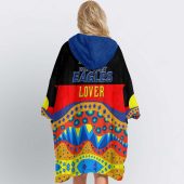 Afl West Coast Eagles Dinky Di Lover Aboriginal Flag X Indigenous Fleece Oodie Women Back.jpg - demo10