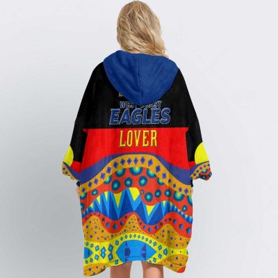 AFL West Coast Eagles Dinky Di Lover Aboriginal Flag x Indigenous Fleece Oodie