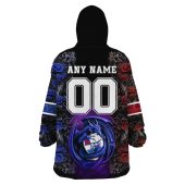 Afl Western Bulldogs Custom Name Number Black Rose Dragon Fleece Oodie 4.jpg - demo10