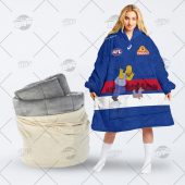 Afl Western Bulldogs Custom Name Number Blue The Simpsons Jersey Fleece Oodie.jpg - demo10