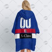 Afl Western Bulldogs Custom Name Number Blue The Simpsons Jersey Fleece Oodie 2.jpg - demo10